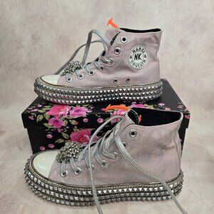 NIB Free People Nan Ku - 6, 8, 10 Cruise Studded Hi Top Sneakers in Mellow Mauve